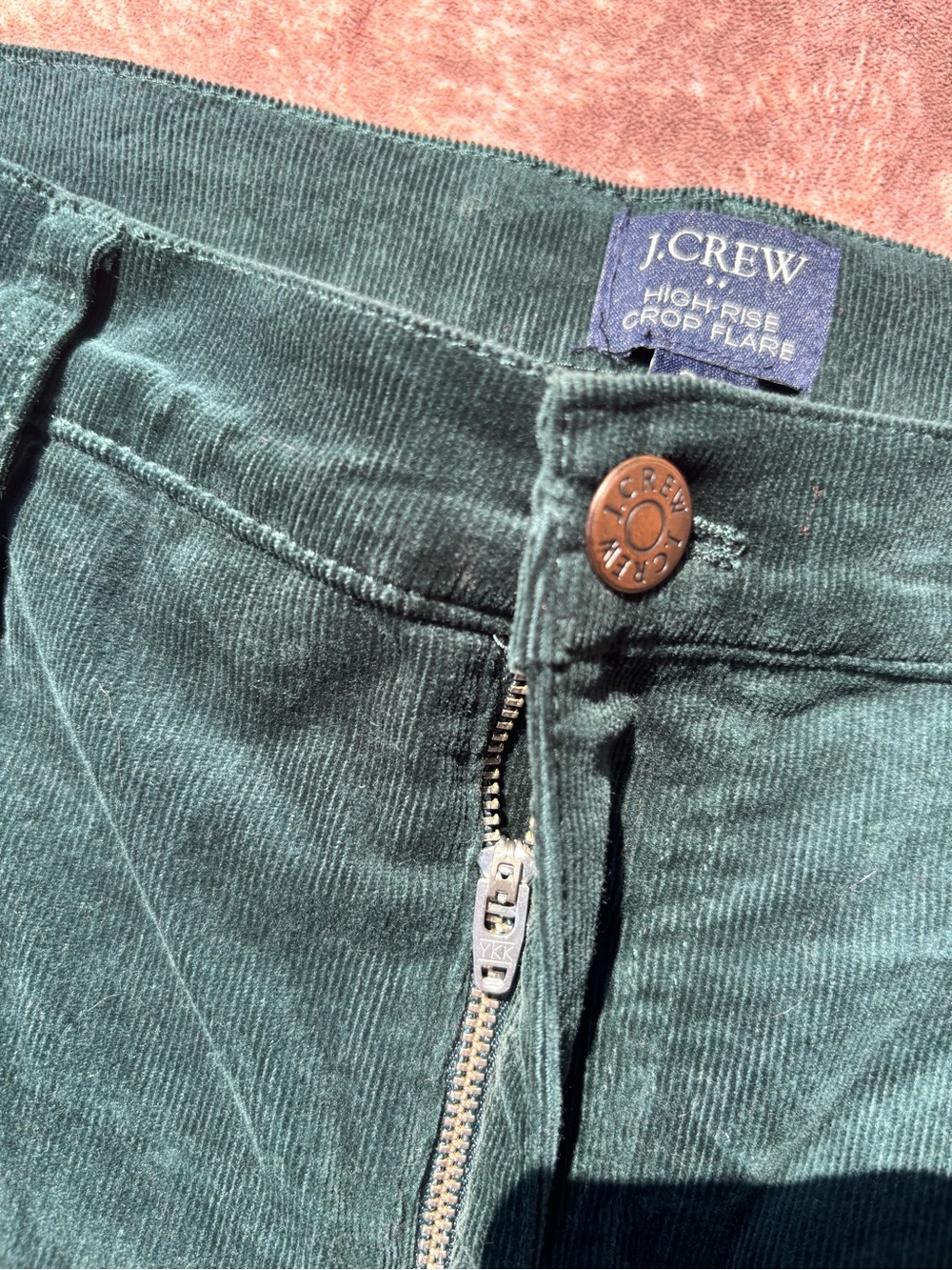 J. Crew Men’s High-Rise Crop Flare Corduroy Pants - Forest Green